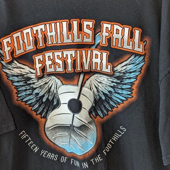 Gildan Other - Vintage Foothills Concert/Festival Black T-Shirt Size 2XL XXL